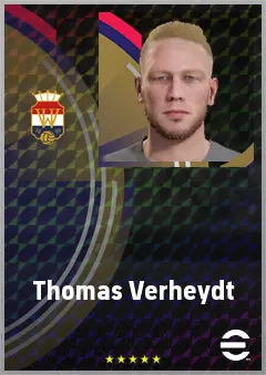 Thomas Verheydt eFootball 2026 player card, 70 OVR CF