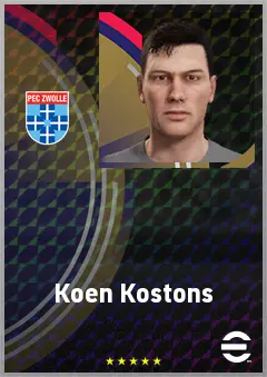 Koen Kostons eFootball 2026 player card, 69 OVR CF