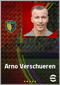 Arno Verschueren eFootball 2026 player card, 70 OVR AMF