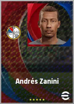 Andrés Zanini eFootball 2026 player card, 68 OVR CB