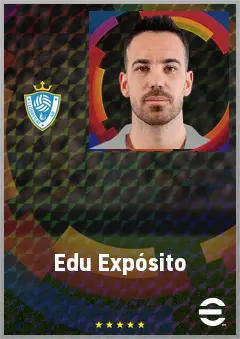 Edu Expósito eFootball 2026 player card, 73 OVR CMF