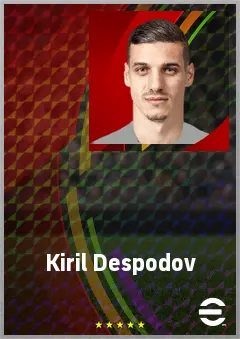 Kiril Despodov eFootball 2026 player card, 74 OVR RWF
