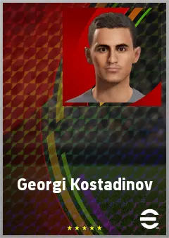 Georgi Kostadinov eFootball 2026 player card, 72 OVR DMF