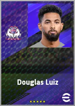 Douglas Luiz eFootball 2026 player card, 76 OVR CMF