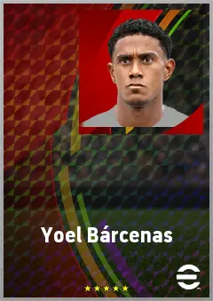 Yoel Bárcenas eFootball 2026 player card, 71 OVR AMF