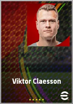 Viktor Claesson eFootball 2026 player card, 73 OVR CF