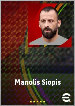Manolis Siopis eFootball 2026 player card, 71 OVR DMF
