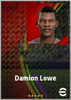 Damion Lowe eFootball 2026 player card, 71 OVR CB