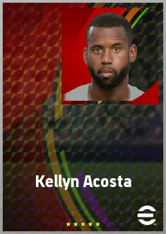 Kellyn Acosta eFootball 2026 player card, 72 OVR DMF