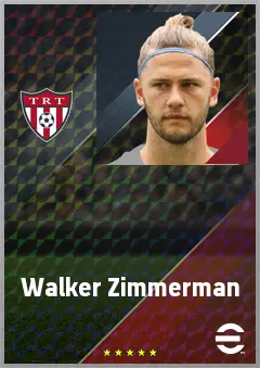 Walker Zimmerman eFootball 2026 player card, 73 OVR CB