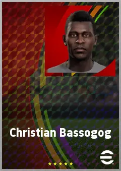 Christian Bassogog eFootball 2026 player card, 73 OVR RWF