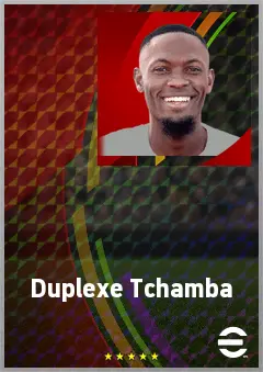 Duplexe Tchamba eFootball 2026 player card, 72 OVR CB