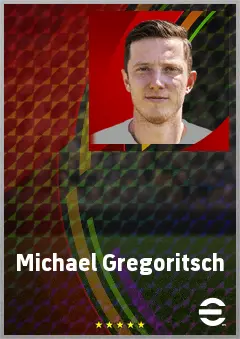 Michael Gregoritsch eFootball 2026 player card, 73 OVR CF