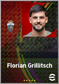 Florian Grillitsch eFootball 2026 player card, 72 OVR DMF