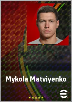 Mykola Matviyenko eFootball 2026 player card, 75 OVR CB