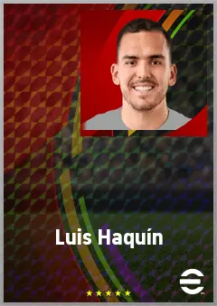 Luis Haquín eFootball 2026 player card, 69 OVR CB