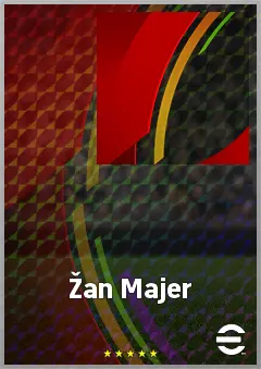 Žan Majer eFootball 2026 player card, 70 OVR CMF