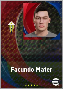 Facundo Mater eFootball 2026 player card, 70 OVR RB
