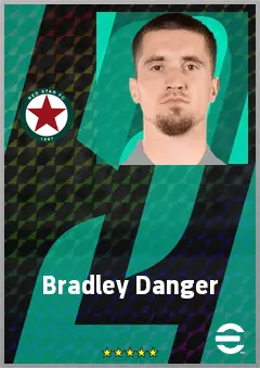 Bradley Danger eFootball 2026 player card, 69 OVR CB