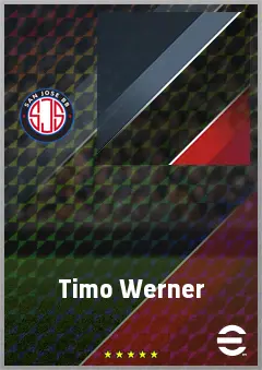 Timo Werner eFootball 2026 player card, 75 OVR LWF