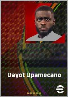 Dayot Upamecano eFootball 2026 player card, 80 OVR CB