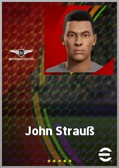 John Strauß eFootball 2026 player card, 66 OVR RB