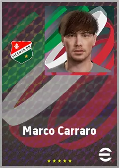 Marco Carraro eFootball 2026 player card, 70 OVR DMF