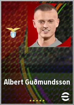 Albert Guðmundsson eFootball 2026 player card, 76 OVR CF