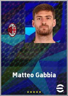 Matteo Gabbia eFootball 2026 player card, 76 OVR CB