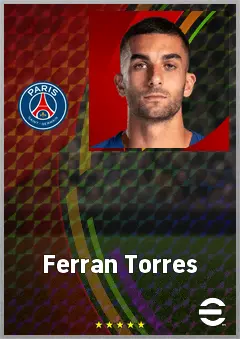 Ferran Torres eFootball 2026 player card, 79 OVR LWF