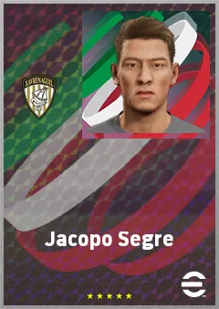 Jacopo Segre eFootball 2026 player card, 71 OVR CMF