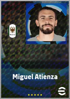 Miguel Atienza eFootball 2026 player card, 71 OVR DMF