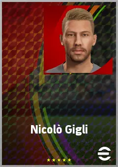 Nicolò Gigli eFootball 2026 player card, 69 OVR CB
