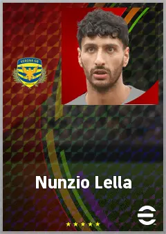 Nunzio Lella eFootball 2026 player card, 68 OVR CMF