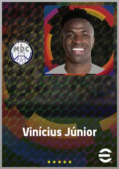 Vinícius Júnior eFootball 2026 player card, 84 OVR LWF