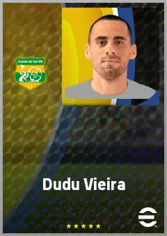 Dudu Vieira eFootball 2026 player card, 68 OVR CMF