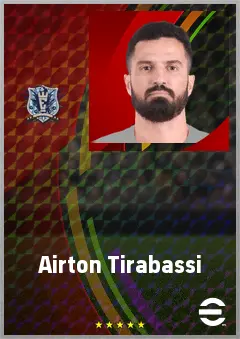 Airton Tirabassi eFootball 2026 player card, 69 OVR CB