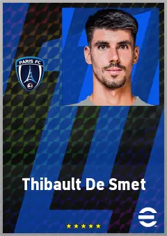 Thibault De Smet eFootball 2026 player card, 71 OVR LB