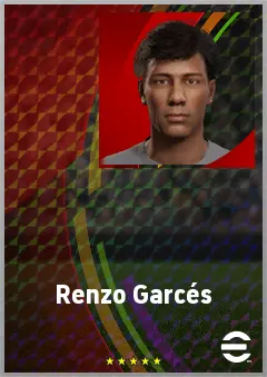 Renzo Garcés eFootball 2026 player card, 70 OVR CB