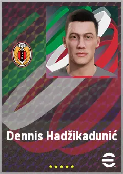 Dennis Hadžikadunić eFootball 2026 player card, 72 OVR CB
