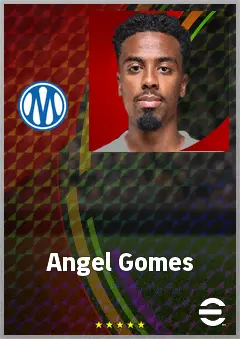Angel Gomes eFootball 2026 player card, 74 OVR CMF