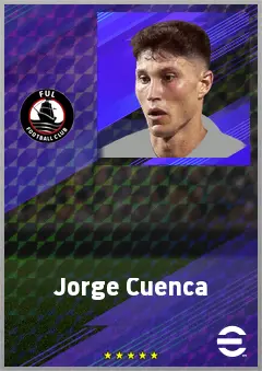 Jorge Cuenca eFootball 2026 player card, 74 OVR CB