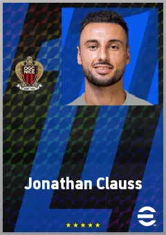 Jonathan Clauss eFootball 2026 player card, 75 OVR RB