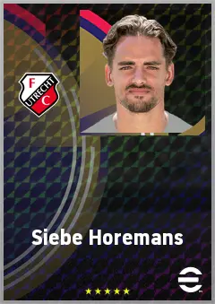 Siebe Horemans eFootball 2026 player card, 71 OVR RB
