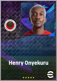 Henry Onyekuru eFootball 2026 player card, 70 OVR LWF