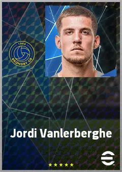 Jordi Vanlerberghe eFootball 2026 player card, 71 OVR CB