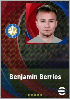 Benjamín Berríos eFootball 2026 player card, 71 OVR DMF