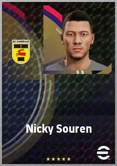 Nicky Souren eFootball 2026 player card, 66 OVR DMF