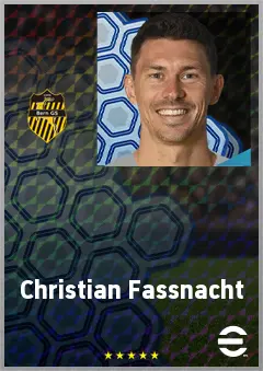 Christian Fassnacht eFootball 2026 player card, 73 OVR RWF
