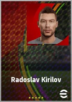 Radoslav Kirilov eFootball 2026 player card, 67 OVR LWF